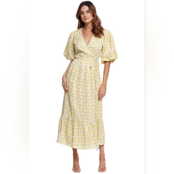 Faithful The Brand Thulla Wrap Floral Dress - Picture 2 of 3